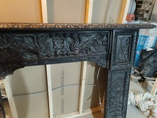 Antique wooden fireplace - wooden,