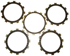 Clutch plate set, friction