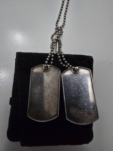 Genuine gucci twin dog tags - twin,