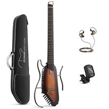 Donner HUSH I Acoustic Electric Guitar With Gig Bag Headphones Silent Playing