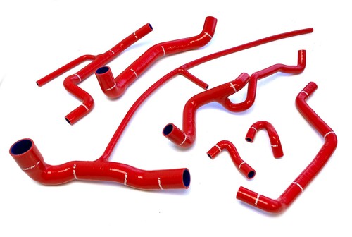 Red silicone water pipes hoses - red,