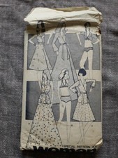 Vintage Beachwear Sewing pattern Woman W8 Size 12 Bust 34 Bikini Sewing Pattern 