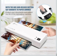 A4 Laminator Machine Thermal and Cold with 40 Pouches For School Home Office