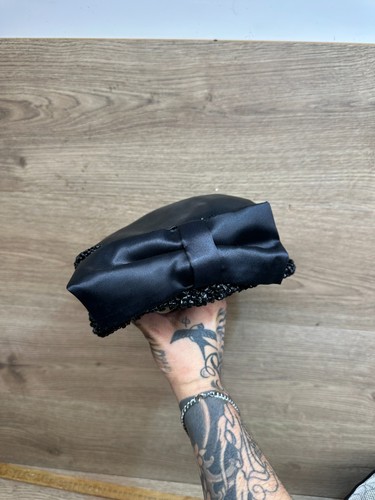 Vintage pillbox hat black - pillbox,