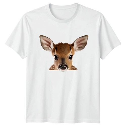 Peeking baby deer shirt - deer, t-shirt
