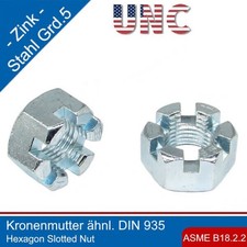 Unc crown nut asme b18 - unc,