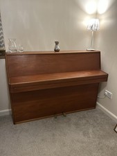 Welmar Teak Upright Piano with Stool Good Condition