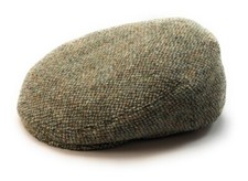 Harris Tweed Flat Cap Green