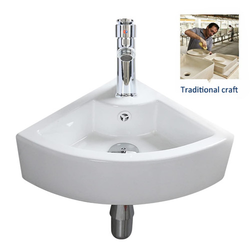 Corner cloakroom basin wall - cloakroom,