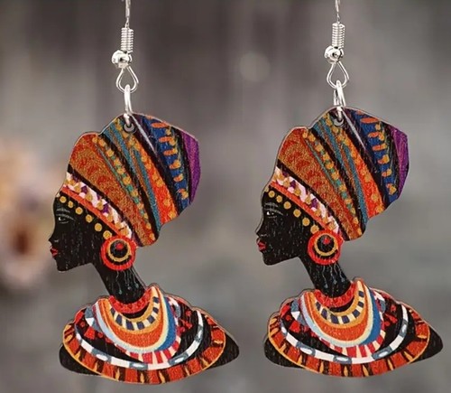 African woman with - african,