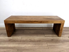 COFFEE TABLE Chunky Sheesham Wood Console Rustic Side Table TV Media Stand
