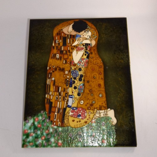 The kiss gustav klimt textured - klimt,
