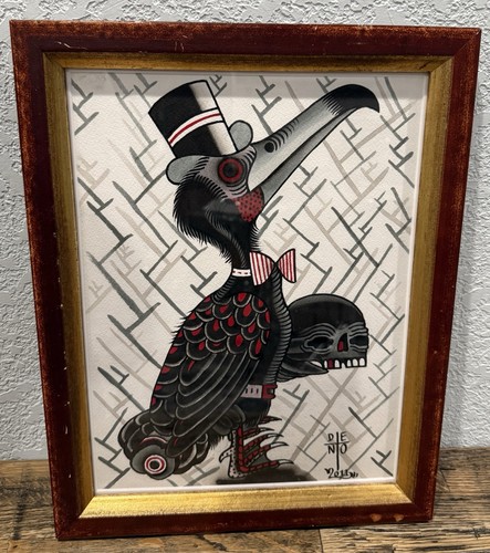 Deno framed tattoo original - framed,