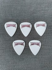 5 X Metallica Guitar Picks White  Purple Sparkle