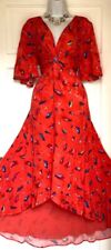 MONSOON ART DECO & JACQUARD FLORAL HI LOW PARTY DRESS SIZE 16