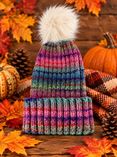 Small hand knitted wool - small, hat