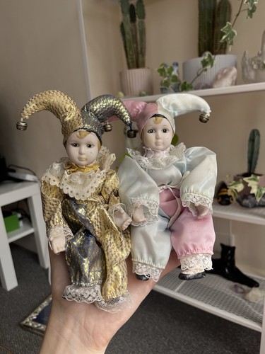 Vintage porcelain harlequin - vintage,