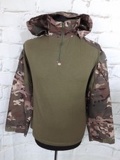 Hooded woodland camouflage UBACS Body Armour Combat Shirt S/M