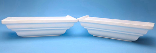 White mdf wall - mounted, shelf