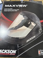 Jackson Safety  14200 Black Maxview Premium Full Face shield/Face Guard clear