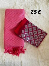 Moder Saree with Unstitched Blouse for Girls Free Size