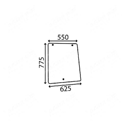 Side window glass - side, for
