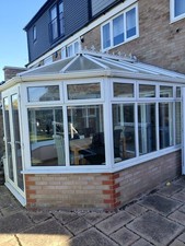 Conservatory White UPVC with French Doors