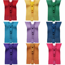 YKK Nylon Open End Zips 26" 28" 30" 32" 5mm Teeth 25 Colours