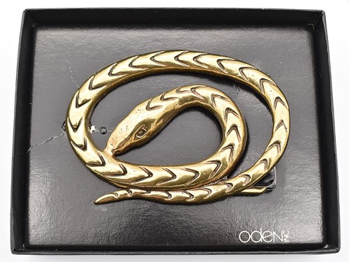 Solid brass snake 1970s oden - brass,