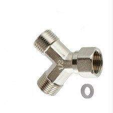 1Pc Copper Dishwasher Washing Machine Tap Y Dual Splitter 1/2"