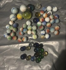 VINTAGE mixed LOT OF GLASS MARBLES COLLECTABLE