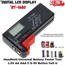 Handheld Universal  Battery Tester Tool 1.5V AA AAA C D 9V Button Cell U