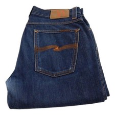 Nudie Slim Jim Jeans Dry Broken Twill Waist 32 Leg 34 W32 L34 Zip Fly (Q6444)