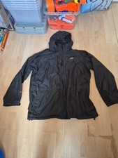 Peter Storm Mens Jacket Black XL Storm Tech Waterproof Full Zip (I1)