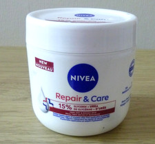 Nivea Repair & Care. Very dry & rough skin. 15% glycerin + urea. 72h. 400ml.