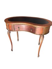 Antique Georgian Regency Period Leather Top Kidney Shaped Ladies Writing Desk