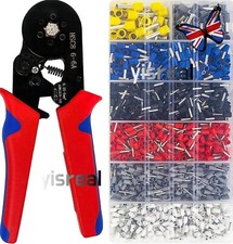 1200pcs Cable Wire Electrical Terminals Ferrule Crimper Plier Crimping Tool Kit