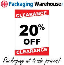 GE299 CLEARANCE 20% OFF SIGN