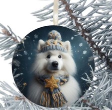 Samoyed Dog Hanging Bauble