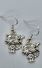 Tibetan silver earrings on