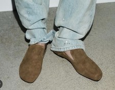 Zara Dark Khaki Green Suede