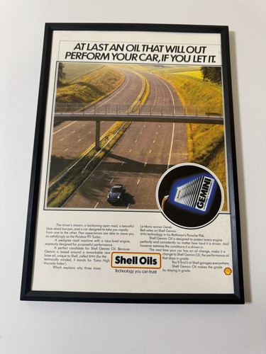 Framed original 1986 porsche - framed,