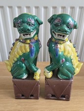 A Pair Of Coloured Chinese Foo