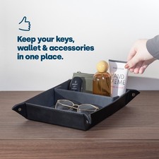 LIVIVO PU Leather Valet Tray