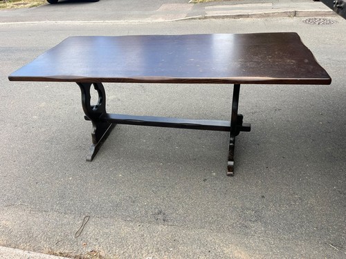 Vintage dark stained wooden - dark-stained,