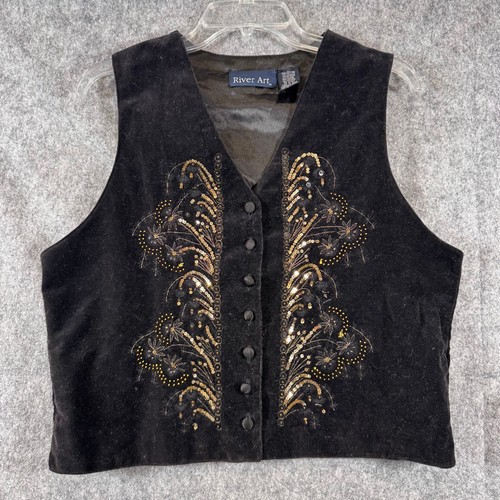 Vtg velveteen vest - velveteen, womens
