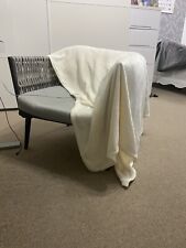 Dunelm Large chair throw Ivory Fleece