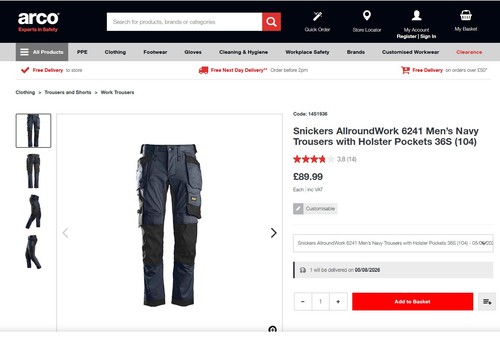 Snickers work trouser - work, 6241