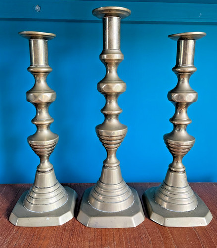 Heavy brass candlestick - brass,