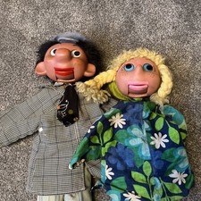 2 x Pelham Puppets -  Ventriloquist Dummy - 1960s or 1970s - RARE - Free Postage